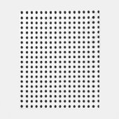 Schwarz-Weiß-Polka-Punkte Fleecedecke (Vorderseite)