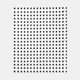 Schwarz-Weiß-Polka-Punkte Fleecedecke