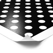 Schwarz-Weiß-Polka-Punkte Fotodruck (Ecke)