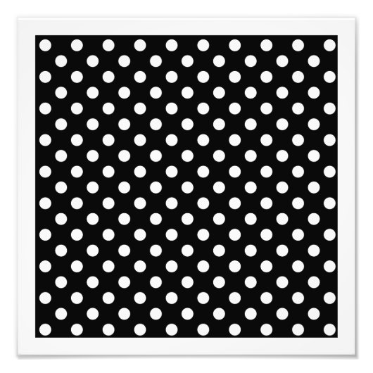 Schwarz-Weiß-Polka-Punkte Fotodruck (Vorne)