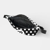 Schwarz-Weiß-Polka-Punkte für Monogramm, Farbe Bauchtasche (Offen)