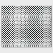 Schwarz-Weiß-Polka-Punkte Geschenkpapier (Flach)