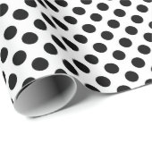 Schwarz-Weiß-Polka-Punkte Geschenkpapier (Rolleneckpunkt)