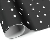 Schwarz-Weiß-Polka-Punkte Geschenkpapier (Rolleneckpunkt)