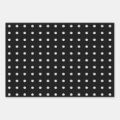 Schwarz-Weiß-Polka-Punkte Geschenkpapier Set (Vorderseite 2)