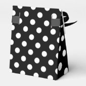 Schwarz-Weiß-Polka-Punkte Geschenkschachtel (Rückseite)