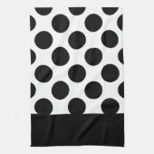 Schwarz-Weiß-Polka-Punkte Geschirrtuch (Vertikal)