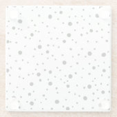 Schwarz-Weiß-Polka-Punkte Glasuntersetzer (Rückseite)