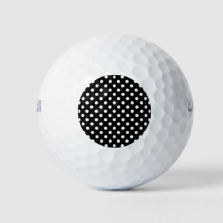 Schwarz-Weiß-Polka-Punkte Golfball