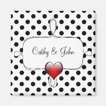 Schwarz-Weiß-Polka-Punkte Hochzeit