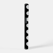 Schwarz-Weiß-Polka-Punkte iPhone 15 Hülle (Rechte Seite)