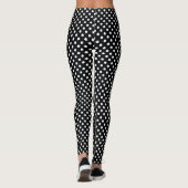 Schwarz-Weiß-Polka-Punkte Leggings (Rückseite)