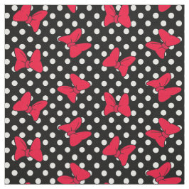 Schwarz-Weiß-Polka-Punkte mit großen roten Cartoon Stoff