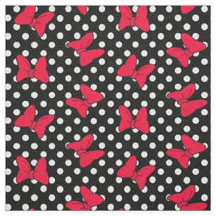 Schwarz-Weiß-Polka-Punkte mit großen roten Cartoon Stoff