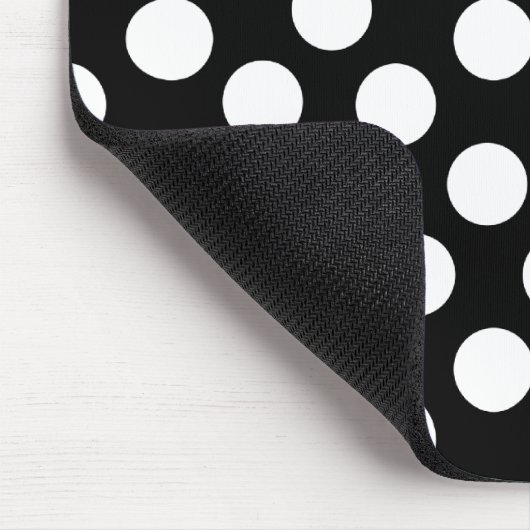 Schwarz-Weiß-Polka-Punkte Mousepad (Ecke)