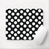 Schwarz-Weiß-Polka-Punkte Mousepad (Mit Mouse)