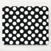 Schwarz-Weiß-Polka-Punkte Mousepad (Vorne)