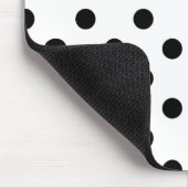 Schwarz-Weiß-Polka-Punkte Mousepad (Ecke)
