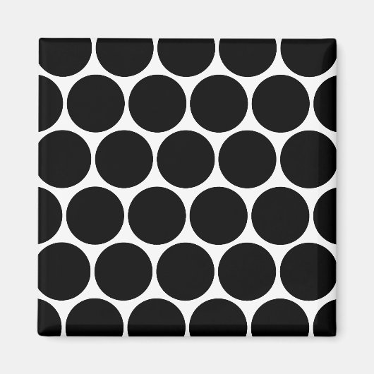 Schwarz-Weiß-Polka-Punkte-Muster-Magnet Magnet (Vorne)