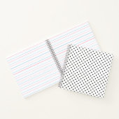 Schwarz-Weiß-Polka-Punkte Notizblock (Innenseite)