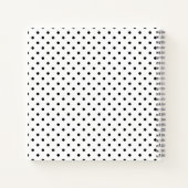 Schwarz-Weiß-Polka-Punkte Notizblock (Rückseite)