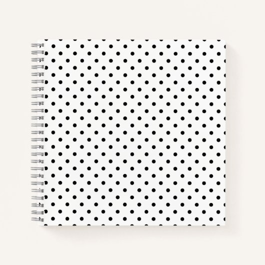 Schwarz-Weiß-Polka-Punkte Notizblock (Vorderseite)