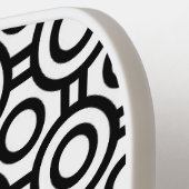 Schwarz-Weiß-Polka-Punkte Pickleball Schläger (Linke Seite)