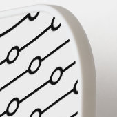 Schwarz-Weiß-Polka-Punkte Pickleball Schläger (Linke Seite)