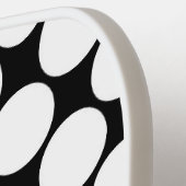 Schwarz-Weiß-Polka-Punkte Pickleball Schläger (Linke Seite)