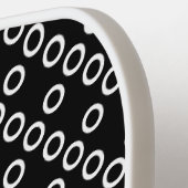 Schwarz-Weiß-Polka-Punkte Pickleball Schläger (Linke Seite)