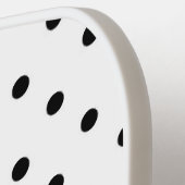 Schwarz-Weiß-Polka-Punkte Pickleball Schläger (Linke Seite)