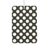 Schwarz-Weiß-Polka-Punkte, Polka-Dot-Muster Autolufterfrischer (Vorderseite)