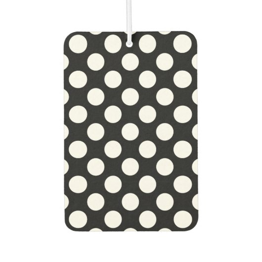 Schwarz-Weiß-Polka-Punkte, Polka-Dot-Muster Autolufterfrischer (Vorderseite)