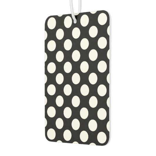 Schwarz-Weiß-Polka-Punkte, Polka-Dot-Muster Autolufterfrischer (Links)