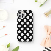 Schwarz-Weiß-Polka-Punkte, Polka-Dot-Muster Case-Mate iPhone Hülle