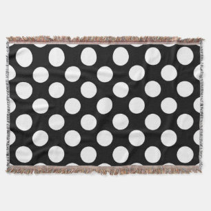 Schwarz-Weiß-Polka-Punkte, Polka-Dot-Muster Decke