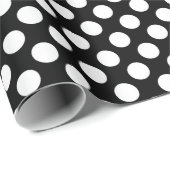 Schwarz-Weiß-Polka-Punkte, Polka-Dot-Muster Geschenkpapier (Rolleneckpunkt)