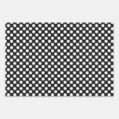 Schwarz-Weiß-Polka-Punkte, Polka-Dot-Muster Geschenkpapier Set (Vorderseite 2)