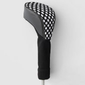 Schwarz-Weiß-Polka-Punkte, Polka-Dot-Muster Golf Headcover (angewinkelt)