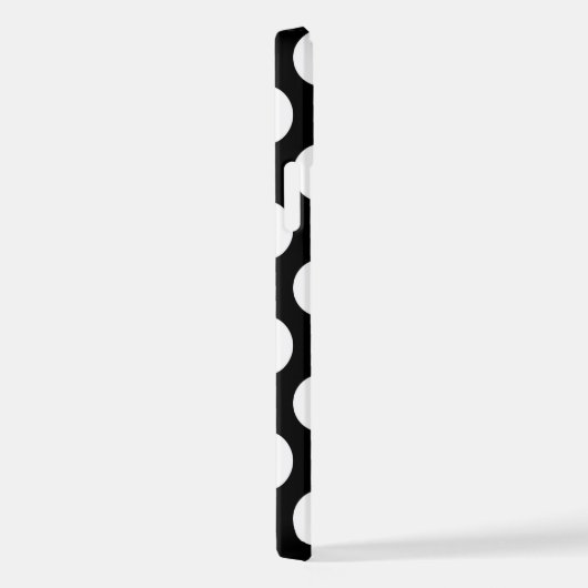 Schwarz-Weiß-Polka-Punkte, Polka-Dot-Muster iPhone Hülle (Rechte Seite)