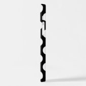 Schwarz-Weiß-Polka-Punkte, Polka-Dot-Muster iPhone Hülle (Linke Seite)