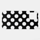 Schwarz-Weiß-Polka-Punkte, Polka-Dot-Muster iPhone Hülle (Rückseite (Horizontal))