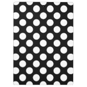 Schwarz-Weiß-Polka-Punkte, Polka-Dot-Muster Klemmbrett (Rückseite)