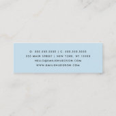 Schwarz-Weiß-Polka-Punkte, Polka-Dot-Muster Mini Visitenkarte (Rückseite)