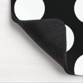 Schwarz-Weiß-Polka-Punkte, Polka-Dot-Muster Mousepad (Ecke)