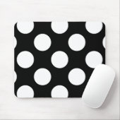 Schwarz-Weiß-Polka-Punkte, Polka-Dot-Muster Mousepad (Mit Mouse)
