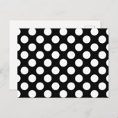 Schwarz-Weiß-Polka-Punkte, Polka-Dot-Muster Postkarte (Vorne/Hinten)