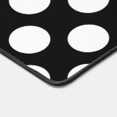 Schwarz-Weiß-Polka-Punkte, Polka-Dot-Muster Schreibtischunterlage (Ecke)