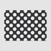 Schwarz-Weiß-Polka-Punkte, Polka-Dot-Muster Seidenpapier (Vorderseite)
