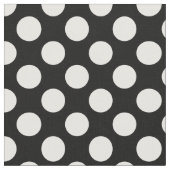 Schwarz-Weiß-Polka-Punkte, Polka-Dot-Muster Stoff (Nahaufnahme)